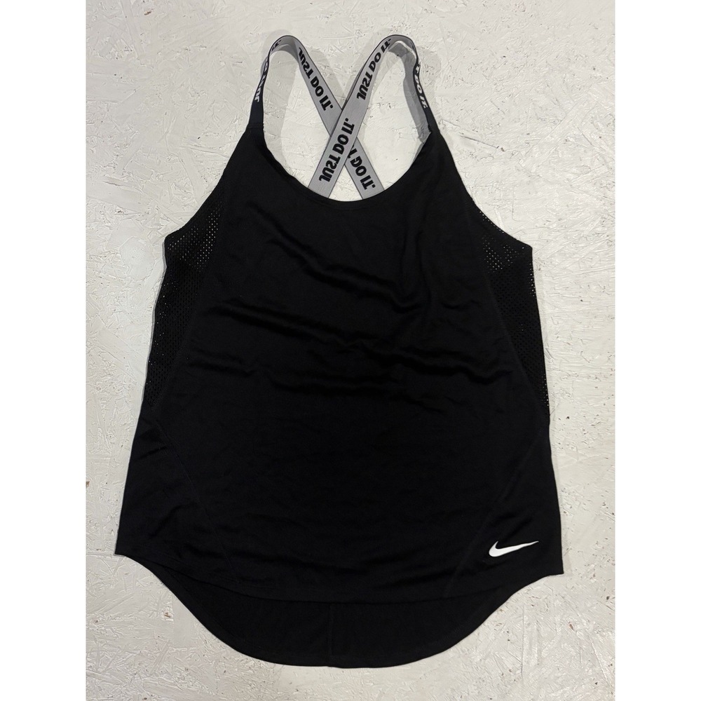 Nike Women's Training Tank Top Size Small Crossback Just Do It Black AT4596-010